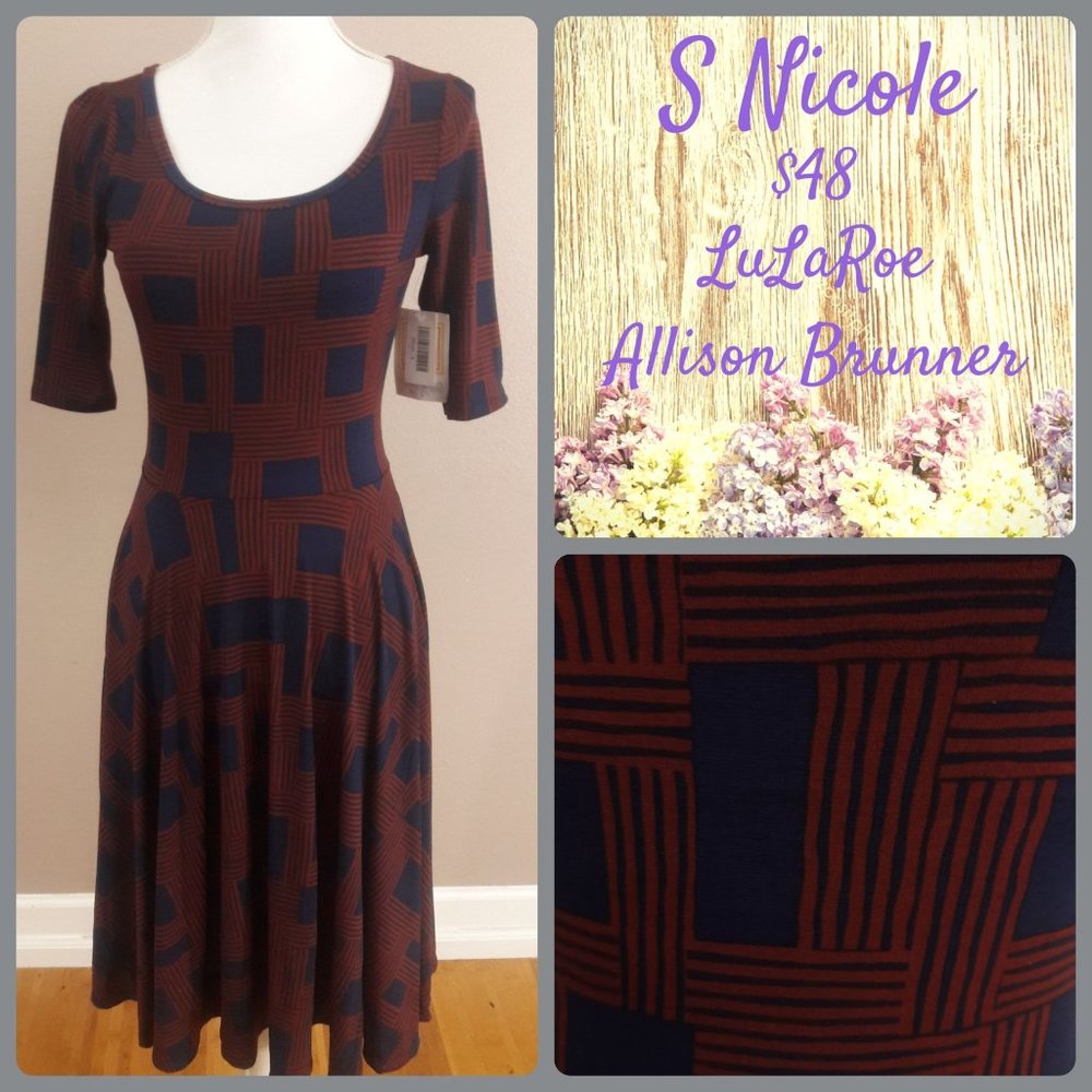 3/$50 - Lularoe Nicole Dress - Small - NWT
